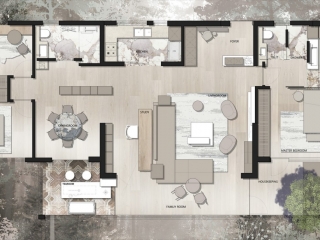 170㎡ 三种平层方案 CAD PSD