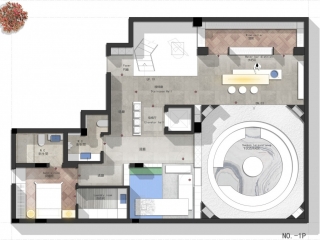 450㎡ 四层别墅户型方案 CAD PSD