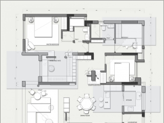 150㎡ 三居室【三种方案】CAD PSD